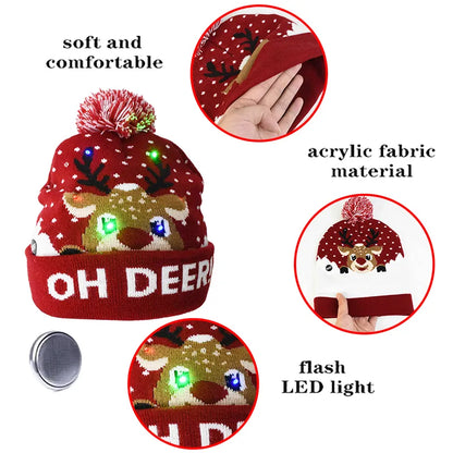 Festive LED Christmas Beanies™